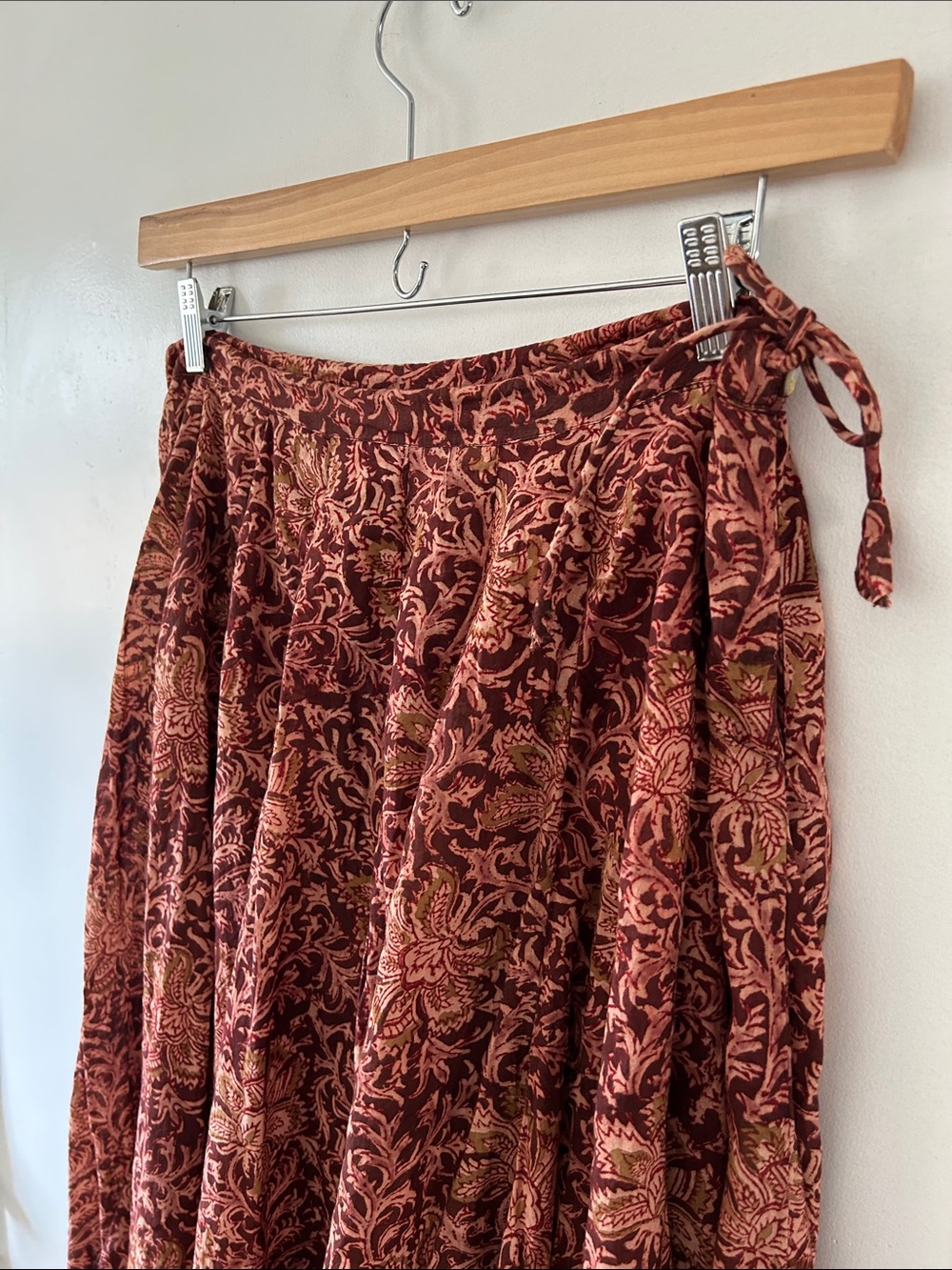 Matta Maxi Skirt Women's M Burgundy Floral India Print Boho Festival Hippie Full - Picture 11 of 11